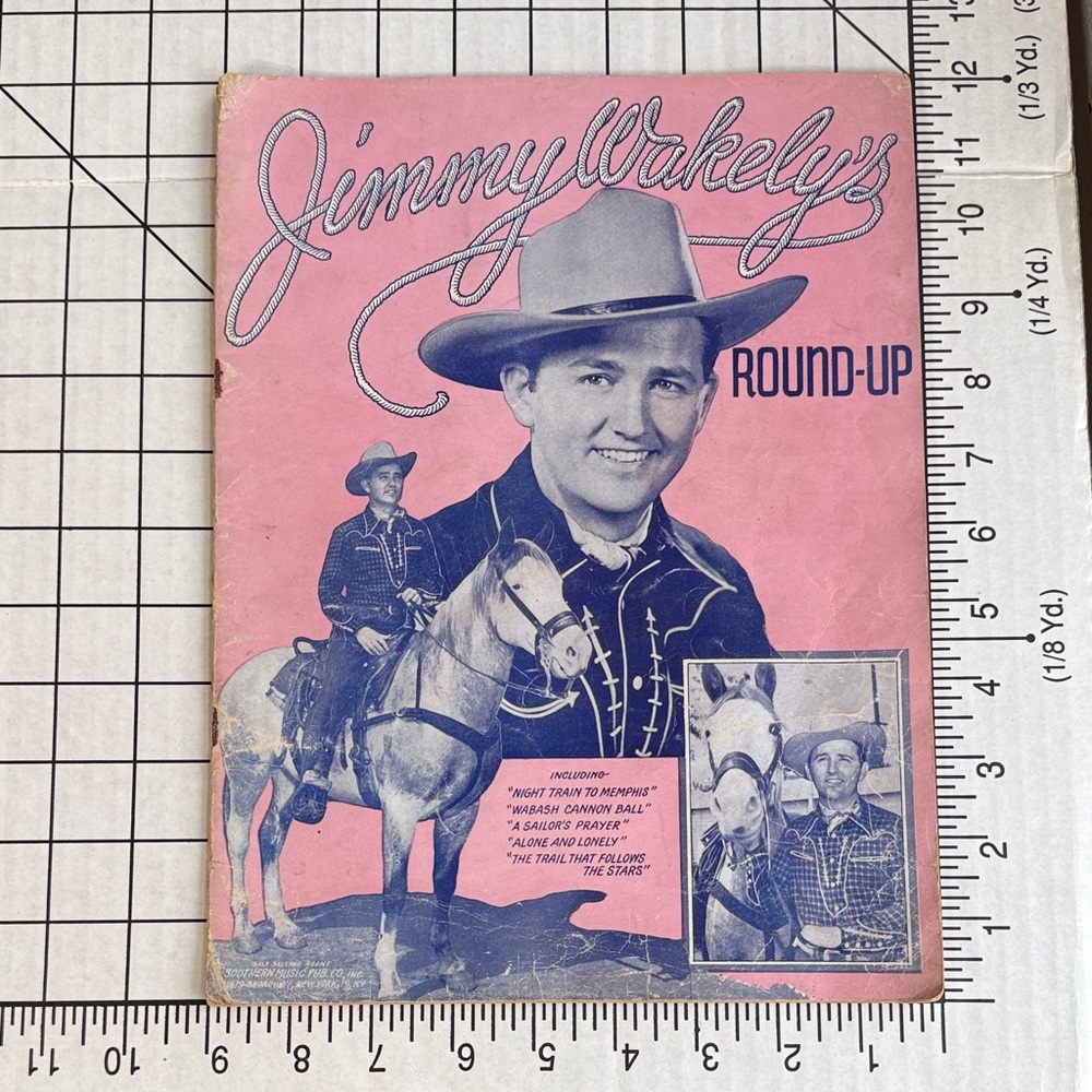 1943 Jimmy Wakely Round-Up Song Folio Western Cowboy Sheet Music Book Southern